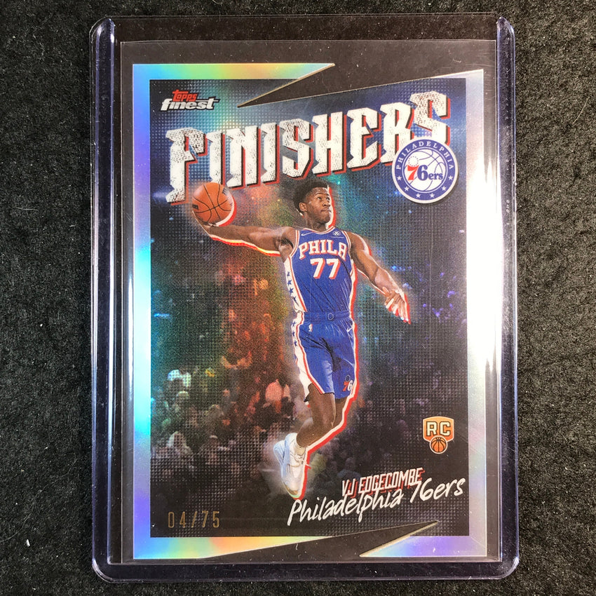 2025-26 Topps Finest VJ EDGECOMBE Finishers Rookie Die-Cut 4/75 #10
