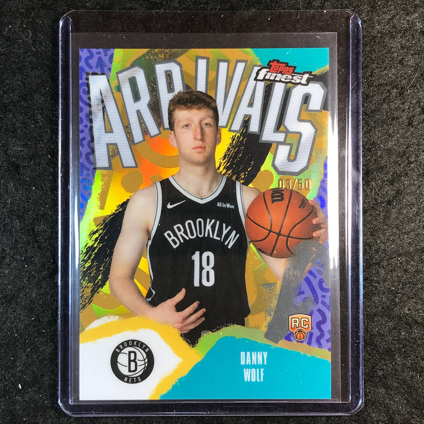 2025-26 Topps Finest DANNY WOLF Arrivals Rookie Gold 3/50 #27