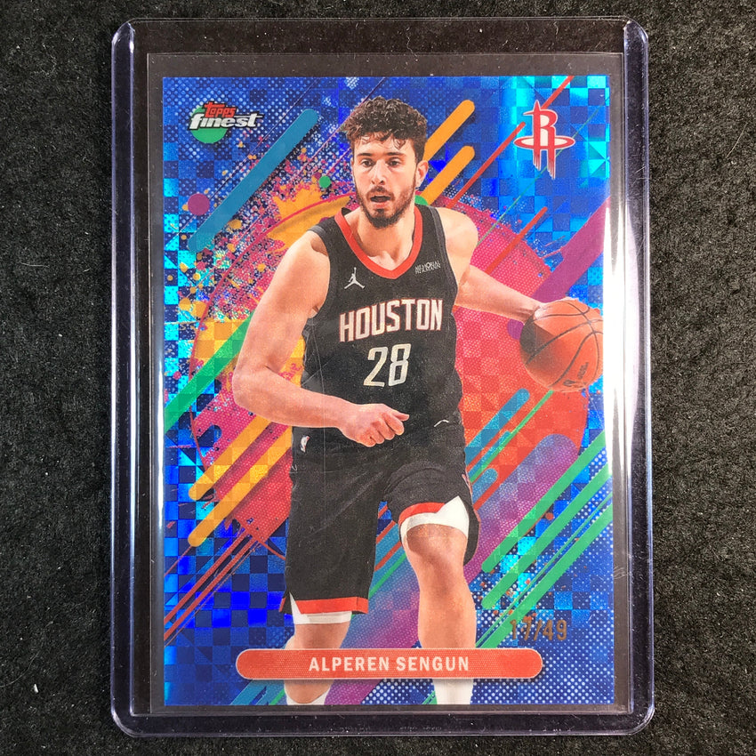 2025-26 Topps Finest ALEPEREN SENGUN Rare Blue X-Fractor 17/49 #292