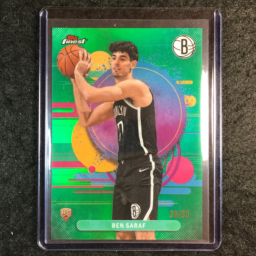 2025-26 Topps Finest BEN SARAF Uncommon Rookie Green 28/35 #115