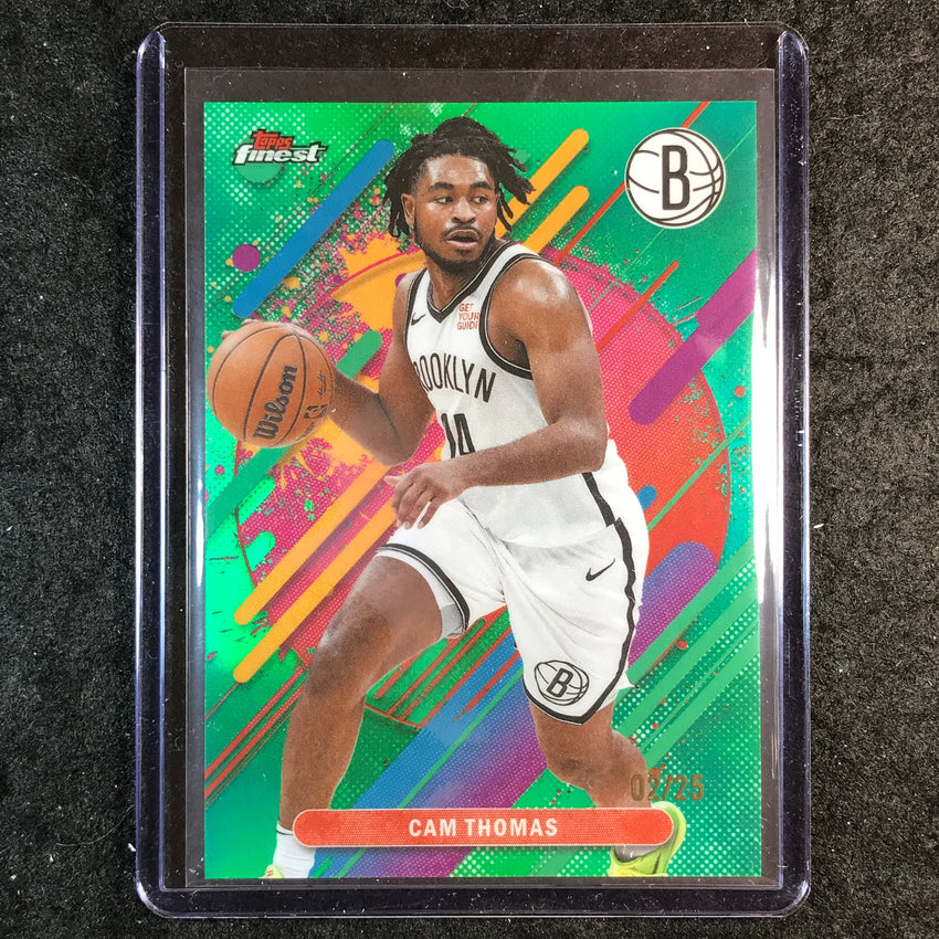 2025-26 Topps Finest CAM THOMAS Rare Green 2/25 #225