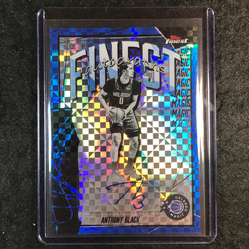 2025-26 Topps Finest ANTHONY BLACK Finest Autographs Blue X-Fractor 10/99