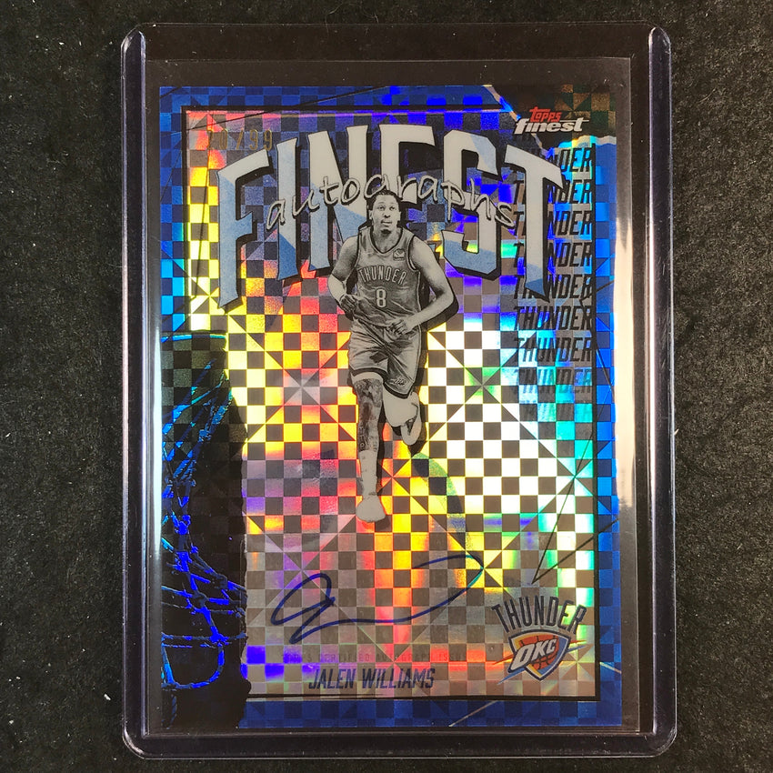 2025-26 Topps Finest JALEN WILLIAMS Finest Autographs Blue X-Fractor 20/99