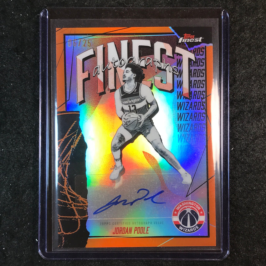 2025-26 Topps Finest JORDAN POOLE Finest Autographs Orange 6/25