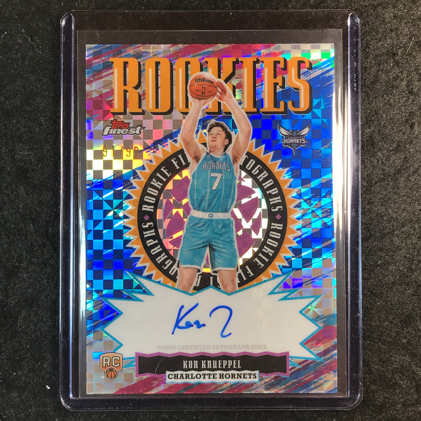 2025-26 Topps Finest KON KNUEPPEL Rookie Finest Autograph Blue X-Fractor 91/99