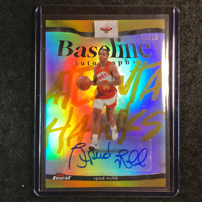 2025-26 Topps Finest SPUD WEBB Baseline Auto Gold 15/50