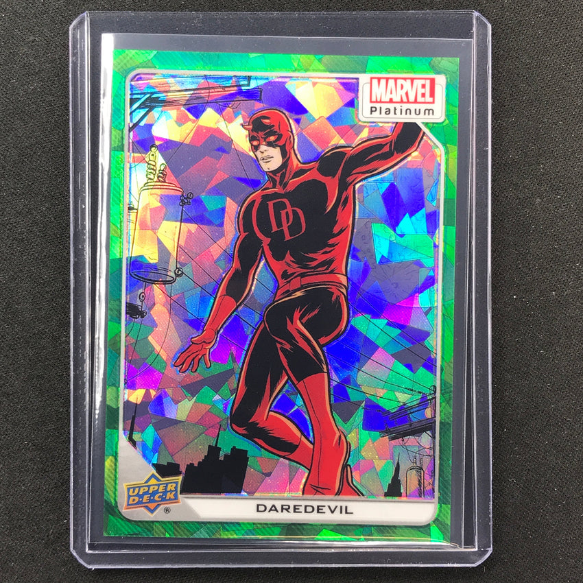 2023 Marvel Platinum Daredevil Base Green Crackle 7/99 No 96