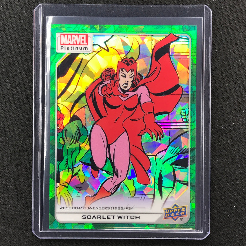 2023 Marvel Platinum SCARLET WITCH High Series Base Green Crackle 80/99 #106