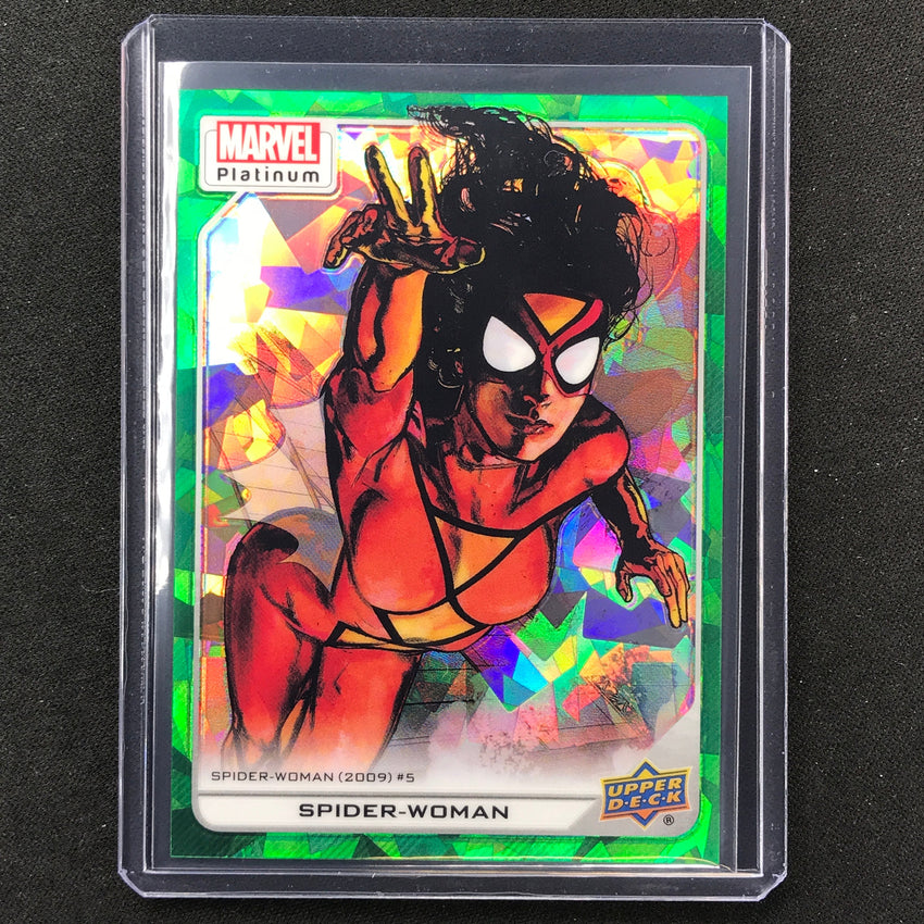2023 Marvel Platinum Spider-woman High Series Base Green Crackle 98/99 #111