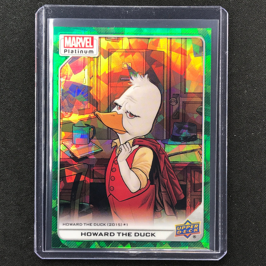 2023 Marvel Platinum Howard The Duck High Series Base Green Crackle 27/99 No 115