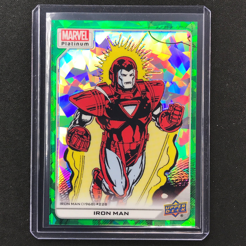 2023 Marvel Platinum Iron Man High Series Base Green Crackle 80/99 #123