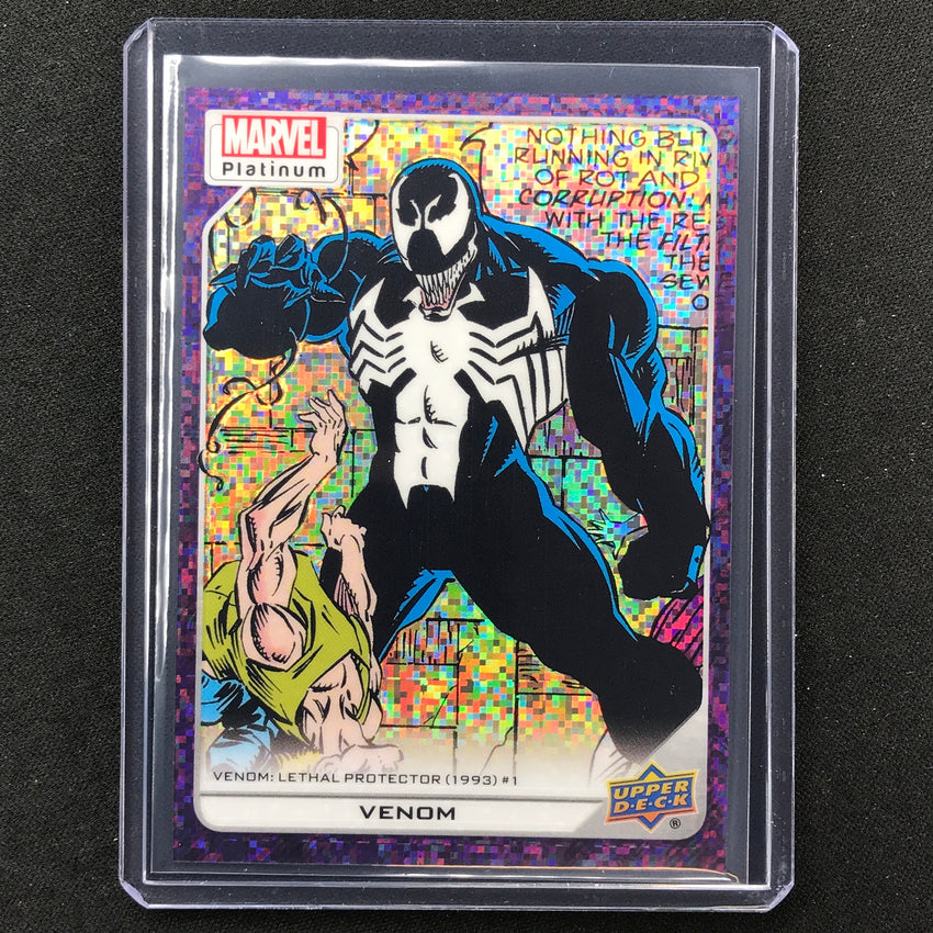 2023 Marvel Platinum Venom High Series Base Purple Pixel 25/35 No 124