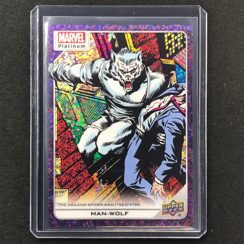 2023 Marvel Platinum Man-wolf High Series Base Purple Pixel 24/35 #160