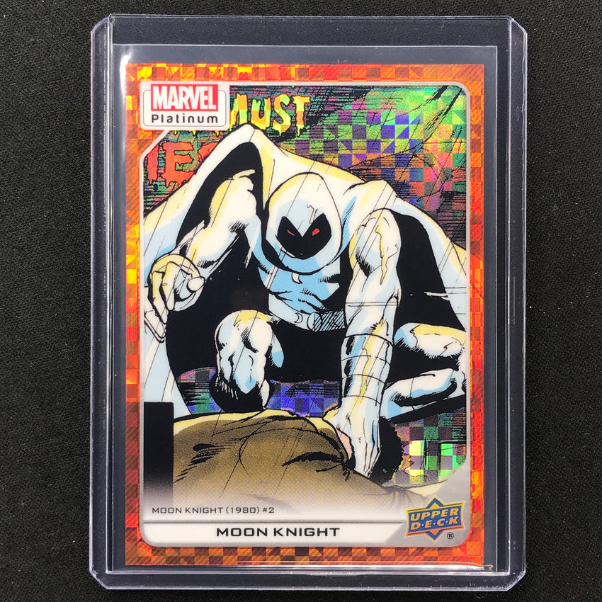 2023 Marvel Platinum Moon Knight High Series Base Orange Checkers 28/33 No 104