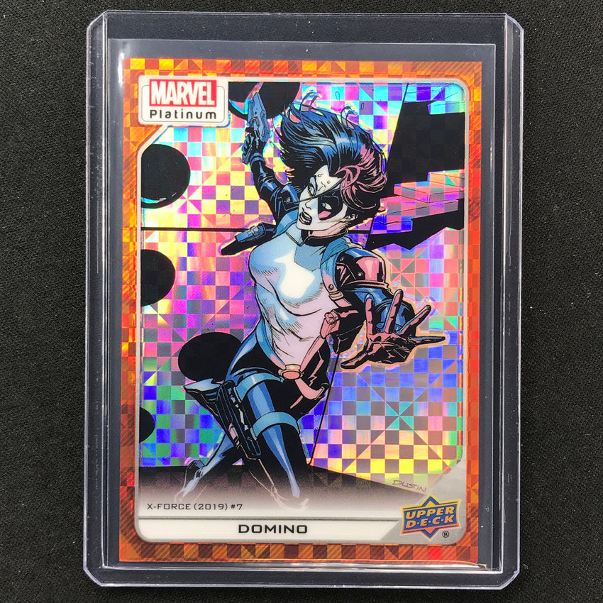 2023 Marvel Platinum Domino High Series Base Orange Checkers 26/33 No 107