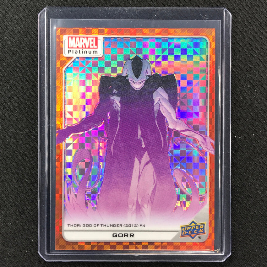2023 Marvel Platinum Gorr High Series Base Orange Checkers 4/33 #133