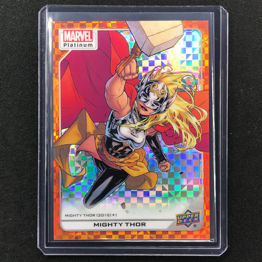 2023 Marvel Platinum Mighty Thor Jane Foster High Series Orange Checkers 28/33