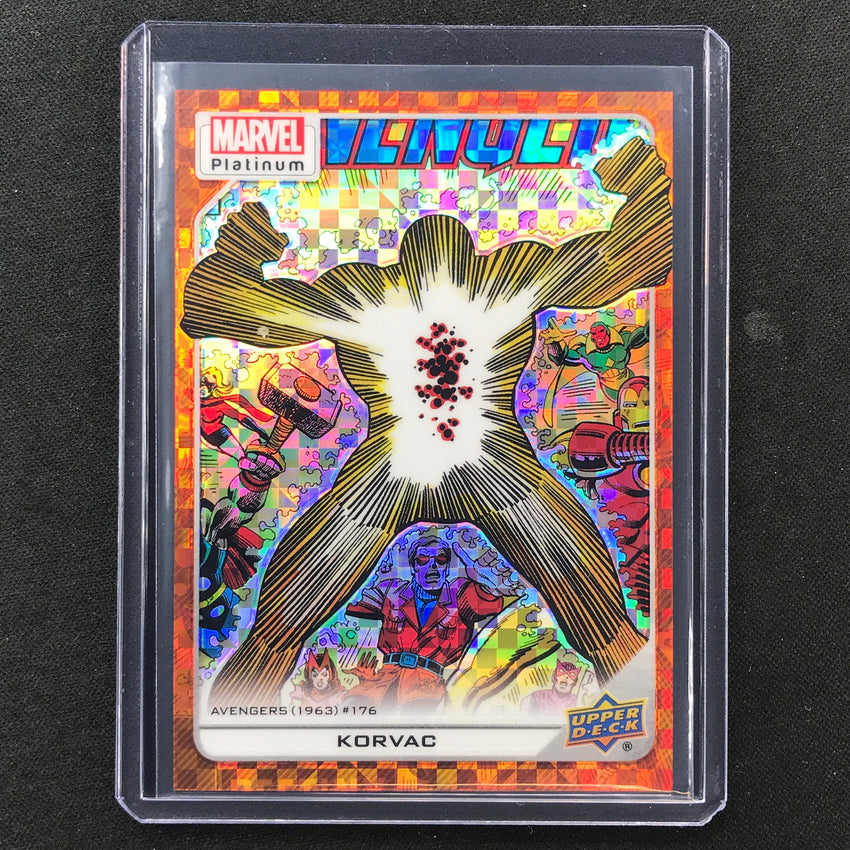 2023 Marvel Platinum Korvac High Series Base Orange Checkers 29/33 #138