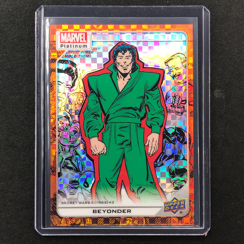 2023 Marvel Platinum Beyonder High Series Base Orange Checkers 7/33 #139