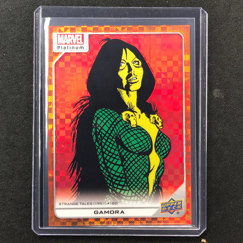 2023 Marvel Platinum Gamora High Series Base Orange Checkers 13/33 #140