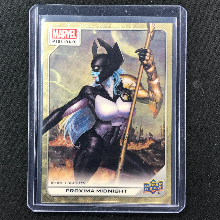 2023 Marvel Platinum Proxima Midnight High Series Base Golden Treasures 1/1 #151