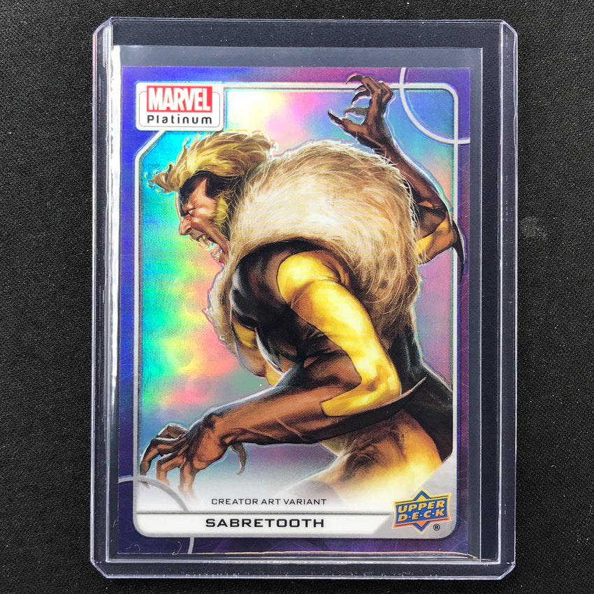 2023 Marvel Platinum Sabretooth Creater Art Variant Blue Rainbow Sp #23