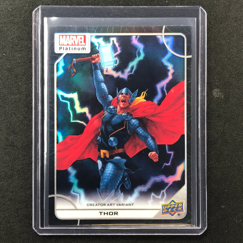 2023 Marvel Platinum Thor Creater Art Variant Blue Rainbow Sp No 86