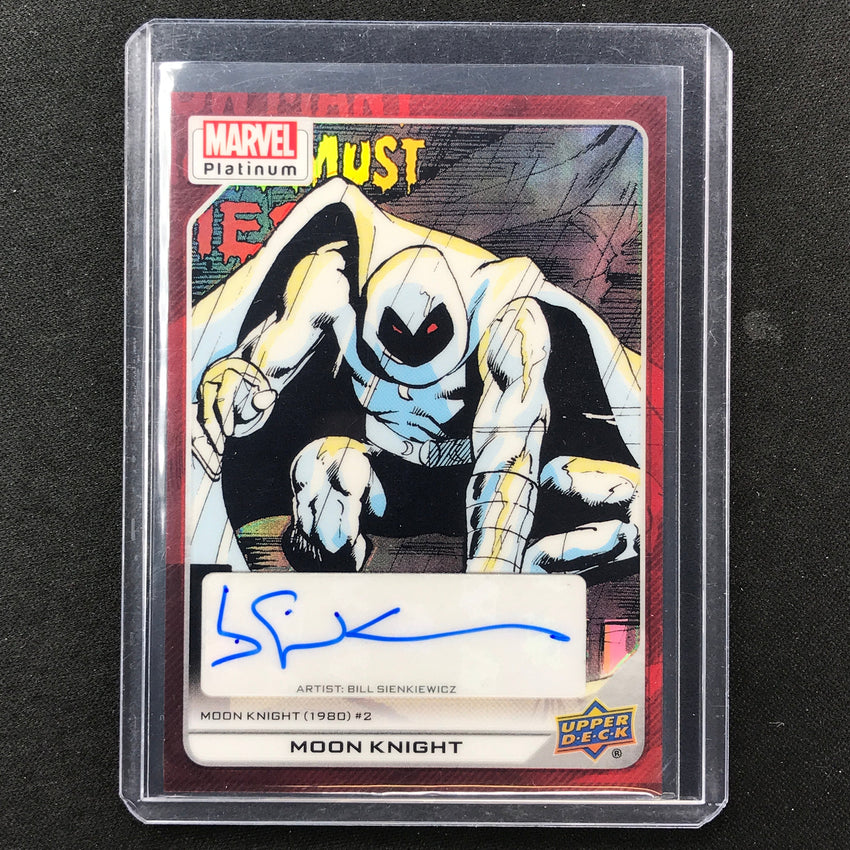 2023 Marvel Platinum Moon Knight Sienkiewicz High Series Creator Auto Red No 104