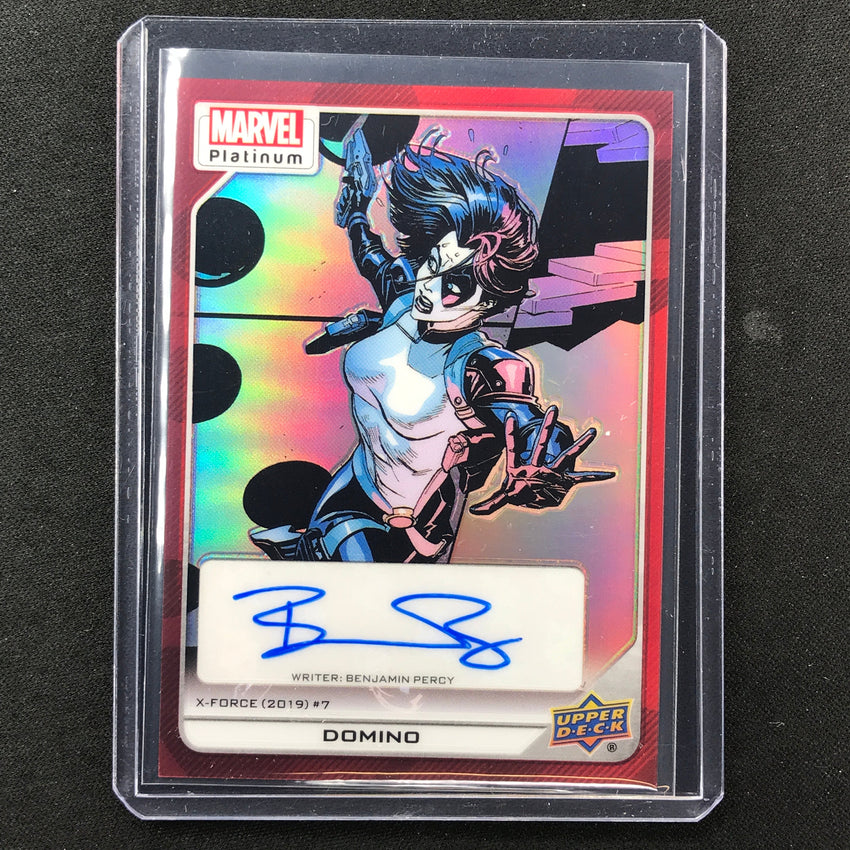 2023 Marvel Platinum Domino Benjamin Percy High Series Creator Auto Red No 107