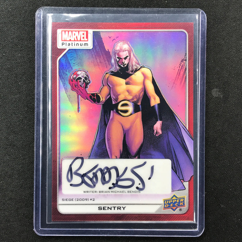 2023 Marvel Platinum Sentry Bendis High Series Creator Auto Red No 113