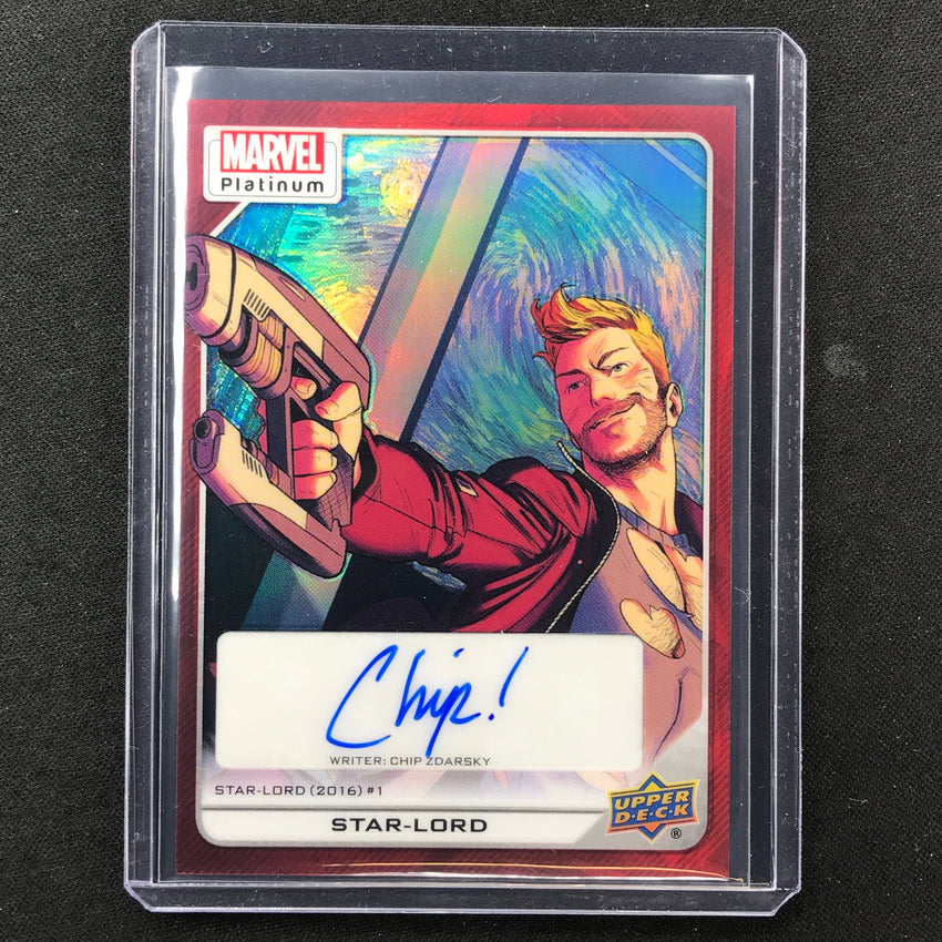 2023 Marvel Platinum Star-lord Chip Zdarsky High Series Creator Auto Red #116