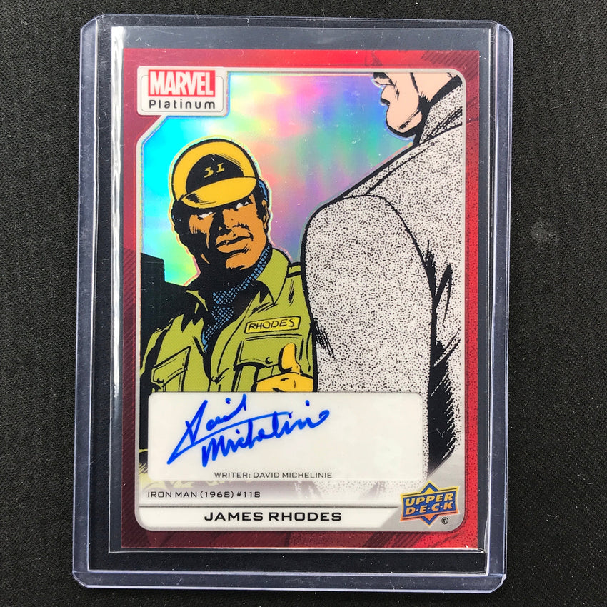 2023 Marvel Platinum James Rhodes Michelinie High Series Creator Auto Red #122