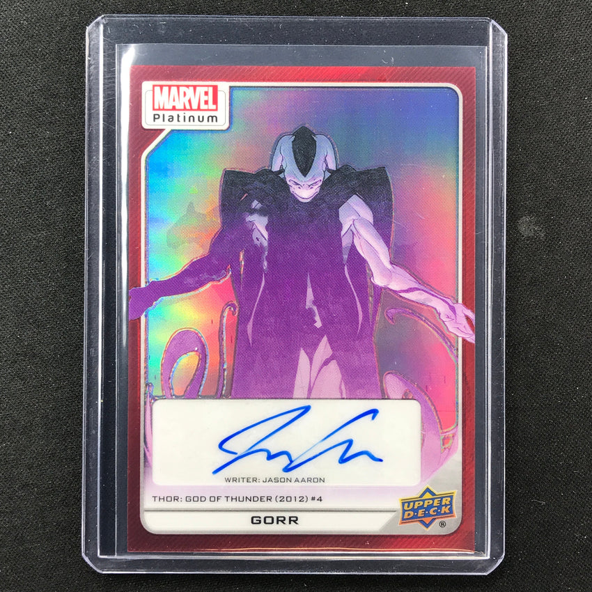 2023 Marvel Platinum Gorr Jason Aaron High Series Creator Auto Red Rainbow No 133