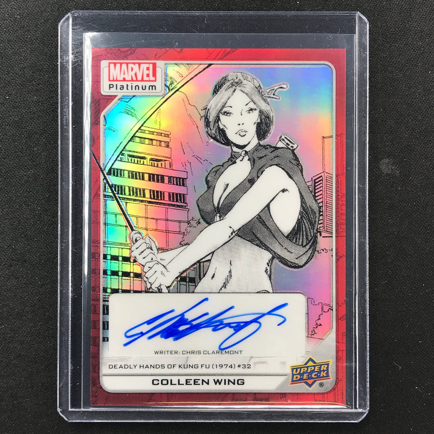 2023 Marvel Platinum Colleen Wing Claremont High Series Creator Auto Red #147