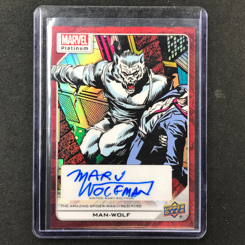 2023 Marvel Platinum Man-wolf Marv Wolfman High Series Creator Auto Red #160