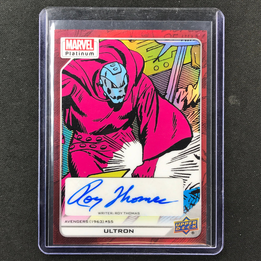 2023 Marvel Platinum ULTRON ROY THOMAS High Series Creator Auto Red Rainbow #166