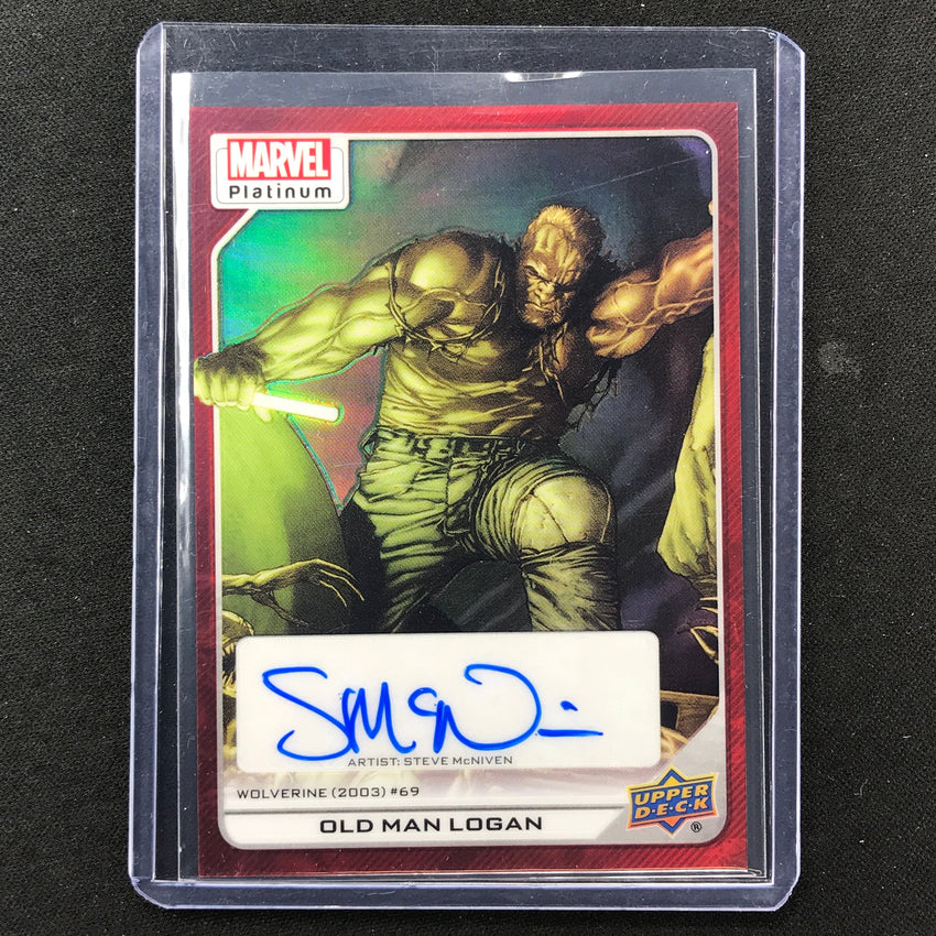 2023 Marvel Platinum Old Man Logan Mcniven High Series Creator Auto Red No 172