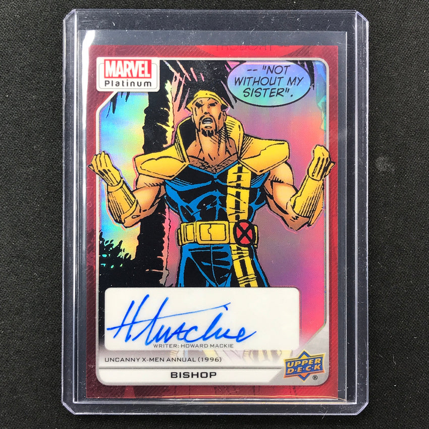 2023 Marvel Platinum Bishop Howard Mackie High Series Base Creator Auto Red #185
