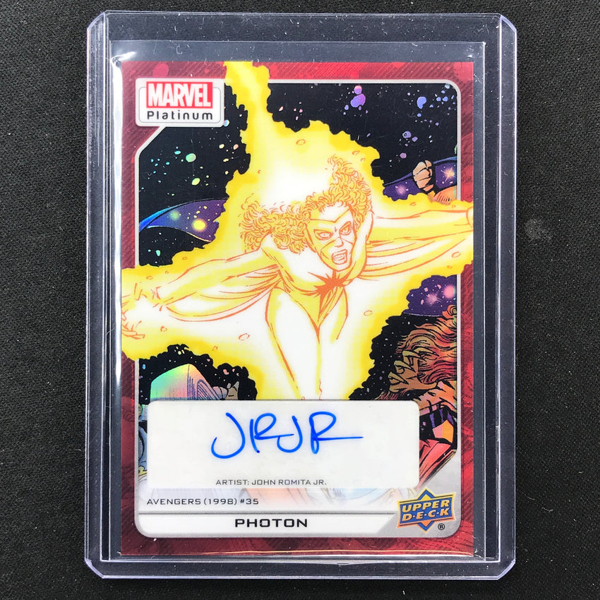 2023 Marvel Platinum Photon John Romita Jr. High Series Creator Auto Red #199