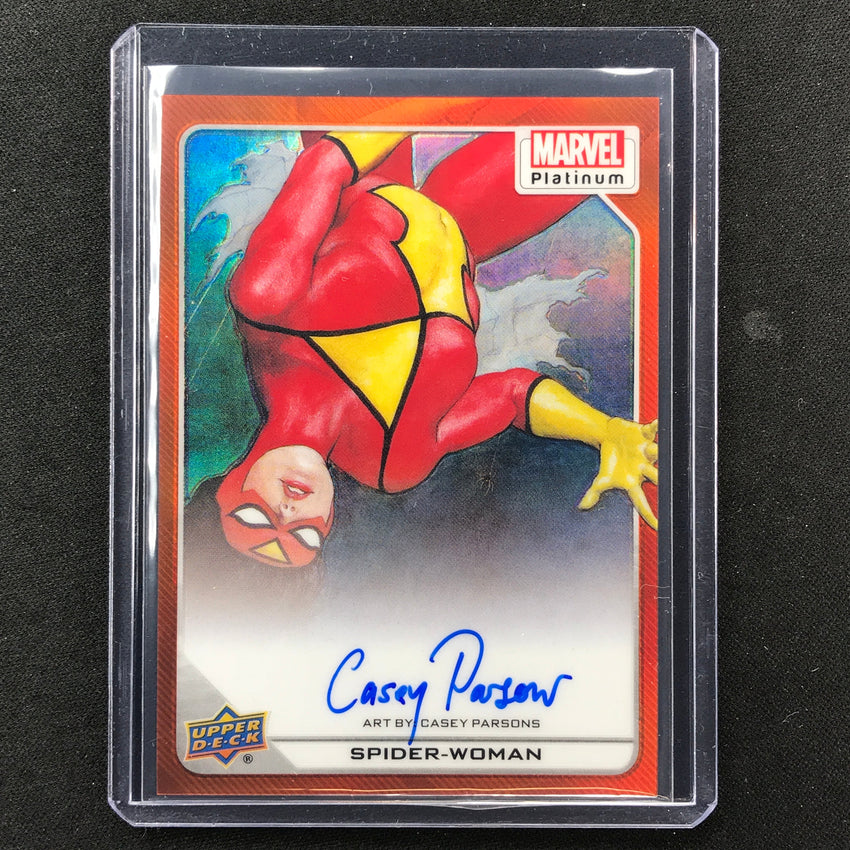 2023 Marvel Platinum Spider-woman Casey Parsons Artist Auto Orange Rainbow 9/35