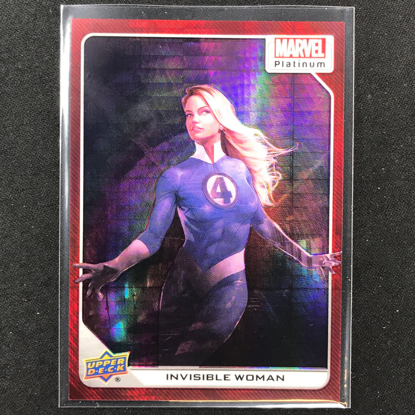 2023 Marvel Platinum Invisible Woman Base Red Prism 135/199 No 12