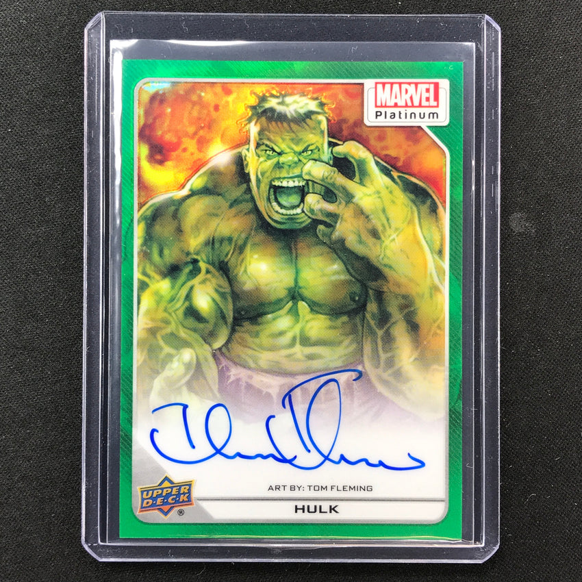 2023 Marvel Platinum Hulk Tom Fleming Base Artist Auto Green Rainbow 9/10
