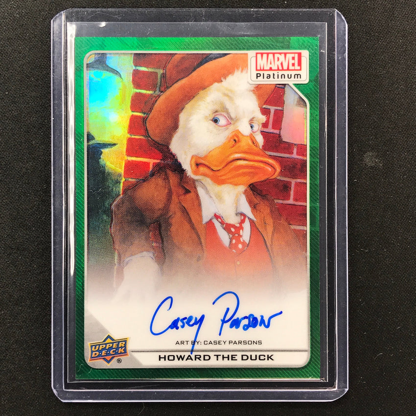 2023 Marvel Platinum Howard The Duck Casey Parsons Base Artist Auto Green 10/10