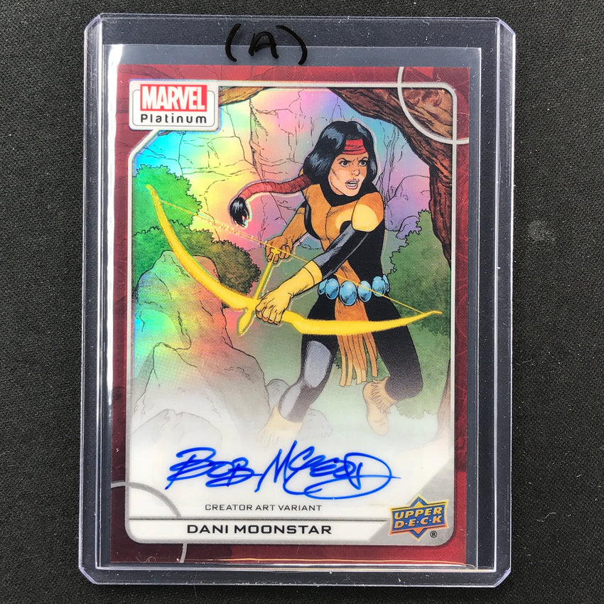 2023 Marvel Platinum DANI MOONSTAR MCLEOD Creator Art Variant Auto Red #28 (A)