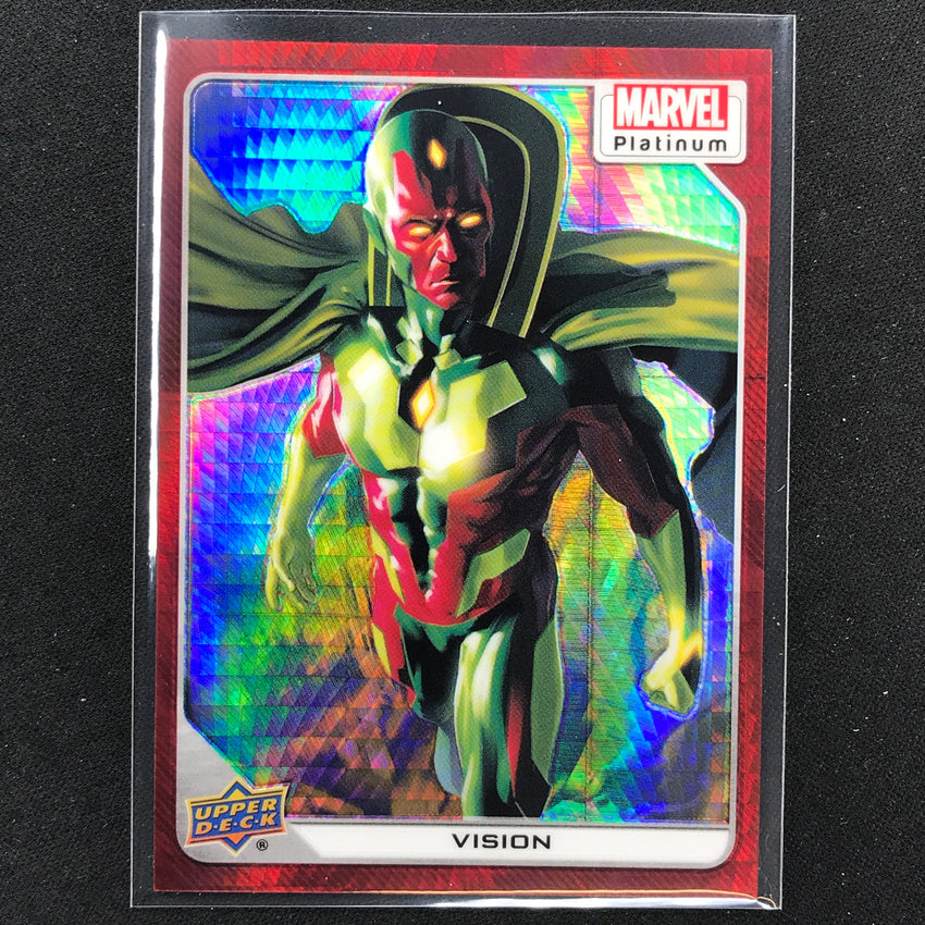2023 Marvel Platinum Vision Base Red Prism 13/199 No 16