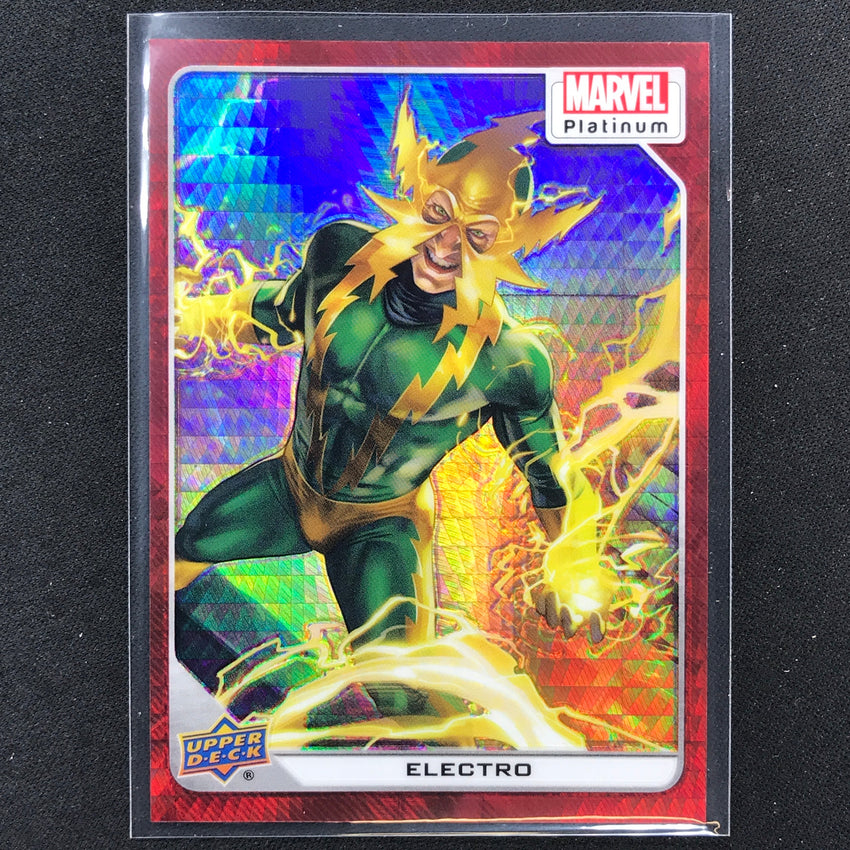 2023 Marvel Platinum Electro Base Red Prism 25/199 #71