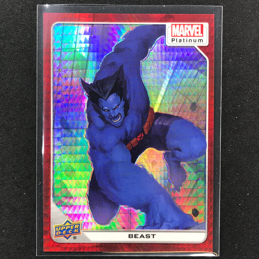 2023 Marvel Platinum Beast Base Red Prism 31/199 #75