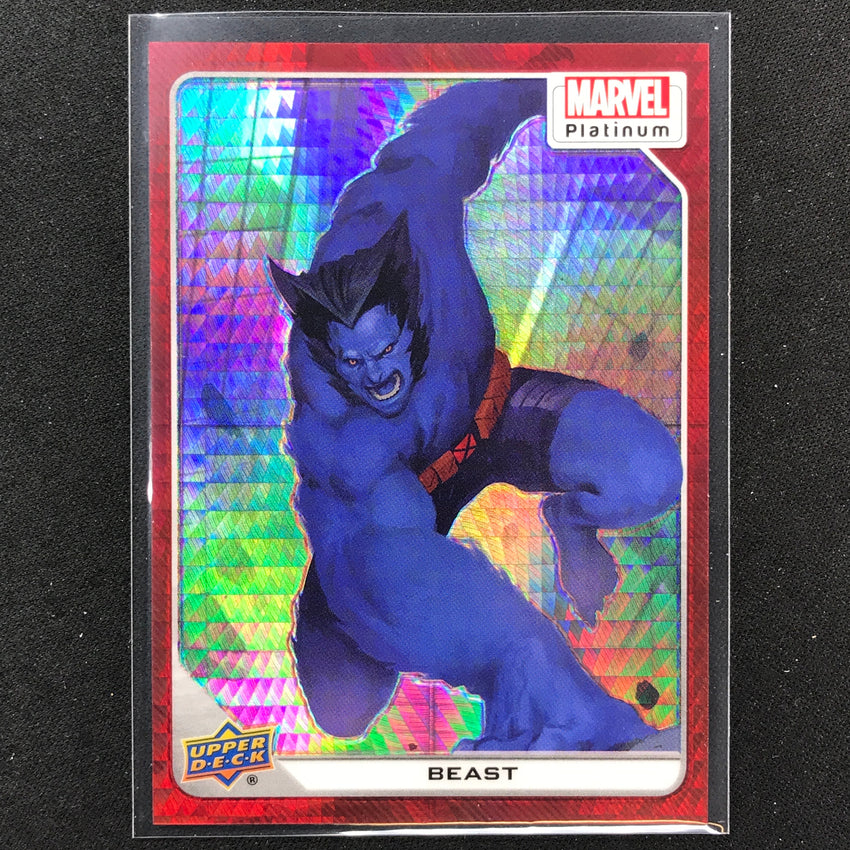 2023 Marvel Platinum Beast Base Red Prism 114/199 #75