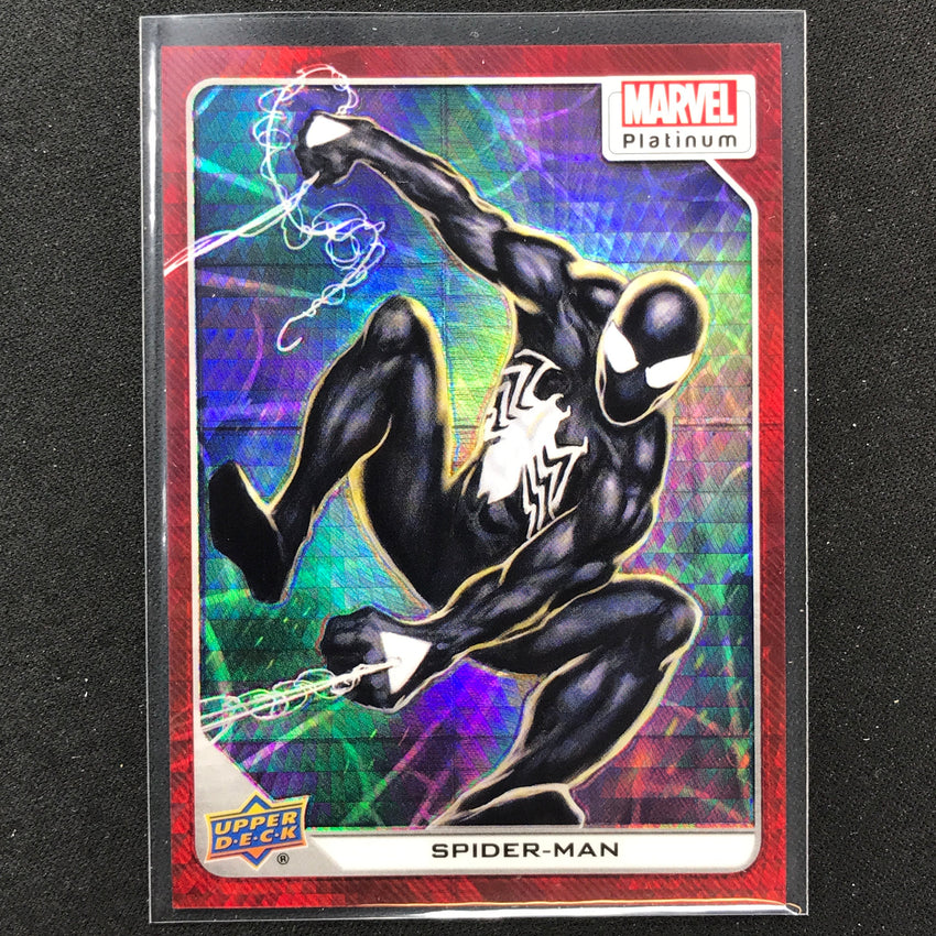 2023 Marvel Platinum Spider-man Symbiote Suit Base Red Prism 144/199 No 83