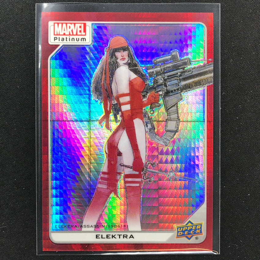 2023 Marvel Platinum Elektra High Series Base Red Prism 11/199 #103